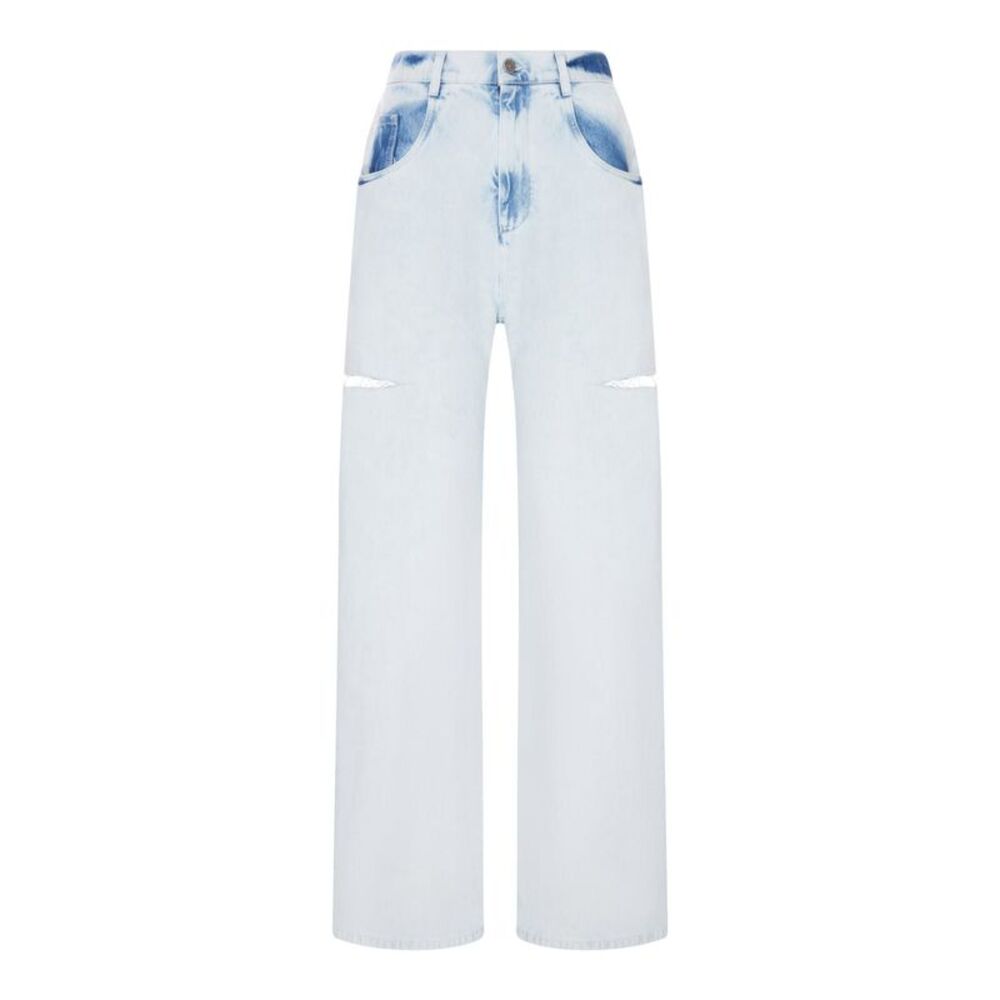 Maison Margiela Women Wide-Leg Jeans With Distressed Details